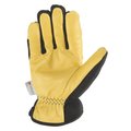 Jackson Safety Mens Cowhide Leather Saddletan Grain Winter Work Gloves, Black & Yellow - Large LU1676155